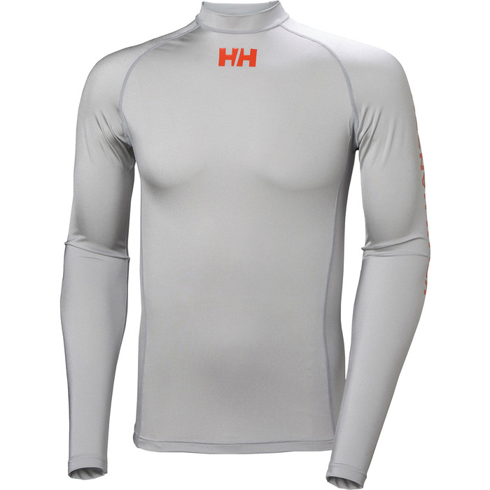 2019 Helly Hansen Long Sleeve Rash Vest Grey Fog 34023