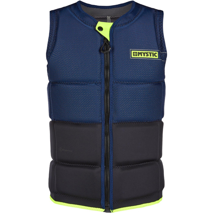 2021 Mystic Marshall Impact Vest Front Zip 200181 - Navy / Lime