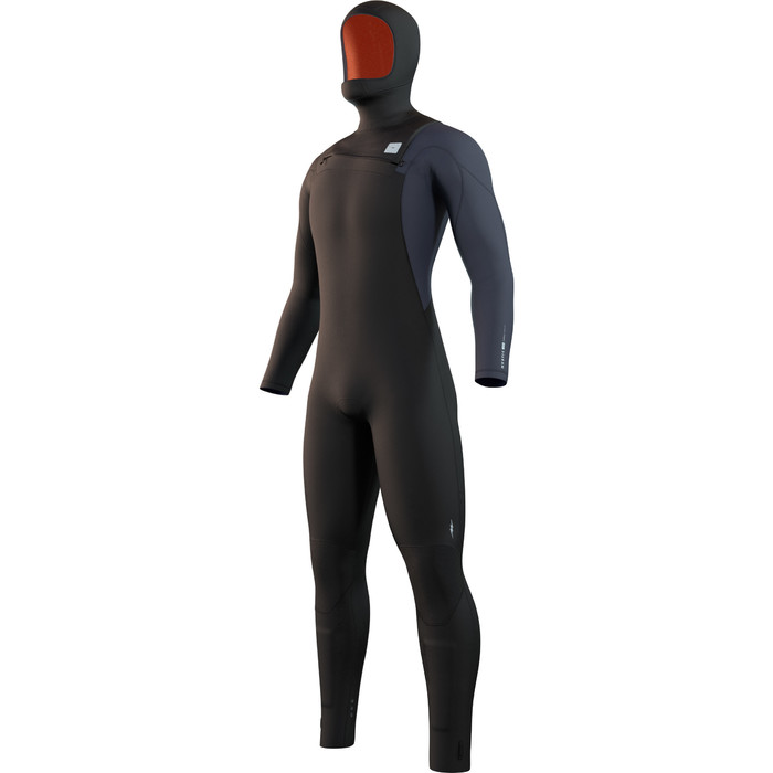 2024 Mystic Mens Marshall 5/3mm Chest Zip Hooded Wetsuit 35000.230007 - Black