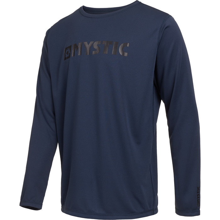 2024 Mystic Mens Star Langrmet Quickdry T-shirt 35001220286 - Night Blue