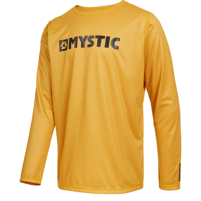 2023 Mystic Hommes Star T-Shirt  Manches Longues Quickdry 35001220286 - Mustard