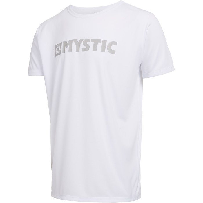 2023 Mystic Mens Star Short Sleeve Quickdry Rash Vest 35001220287 - White