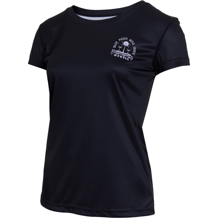 2022 Mystic Womens Ignite Short Sleeve Loose Quick Dry T-Shirt 35001220288 - Black
