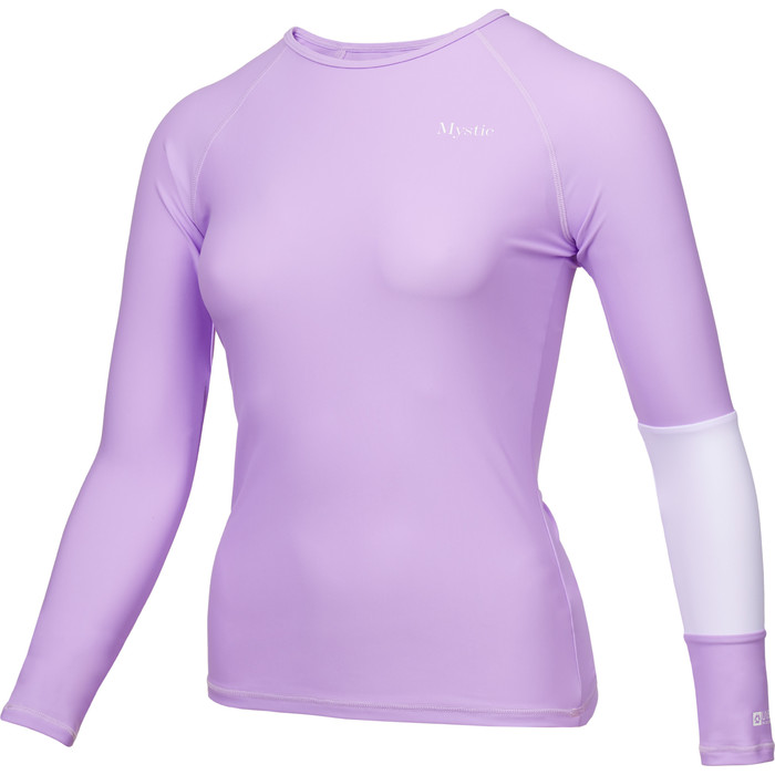 2022 Mystic Womens Jayde Long Sleeve Rash Vest 35001220293 - Pastel Lilac