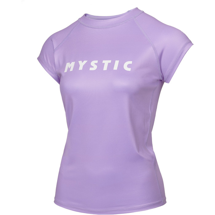 2022 Mystic Womens Star Short Sleeve Rash Vest 35001220296 - Pastel Lilac