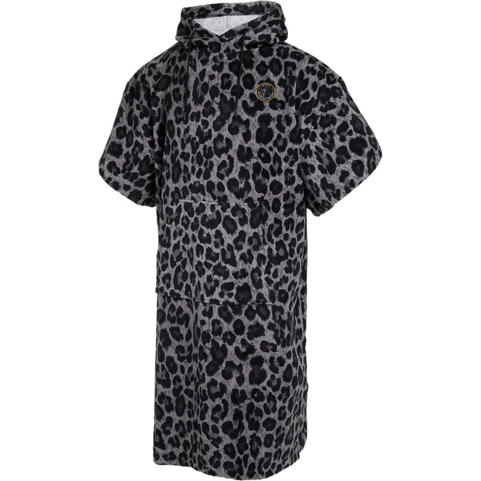 2024 Mystic Velour Changing Robe / Poncho 35018.22027 - Black / Leopard Print