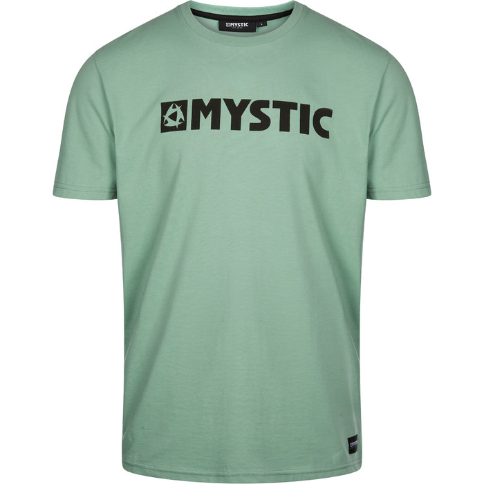 2021 Mystic Heren Brand T-shirt 190015 - Zeezoutgroen