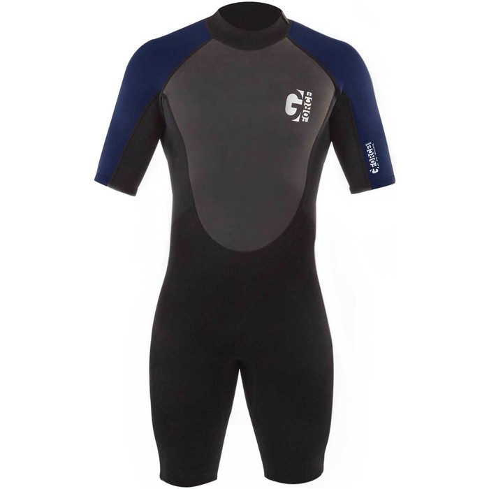 New TWF Men's Shortie Wetsuit 2.5mm Black & Blue Swimming,Watersport's,Beach 