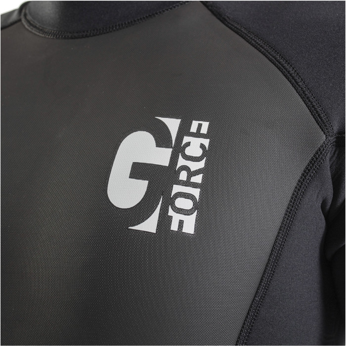 2024 Gul Heren G-Force 3mm Rug Ritssluiting Flatlock Wetsuit GF1305-B7 - Black