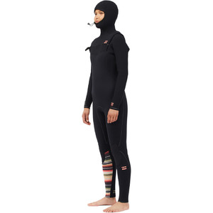 2021 Billabong Womens Furnace Comp 5/4mm Hooded Chest Zip Wetsuit Z45G13 - Serape