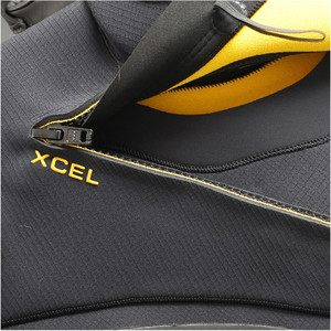 2023 Xcel Mens Drylock X 5/4mm Hooded Chest Zip Wetsuit XW21MC54HPNO - Black