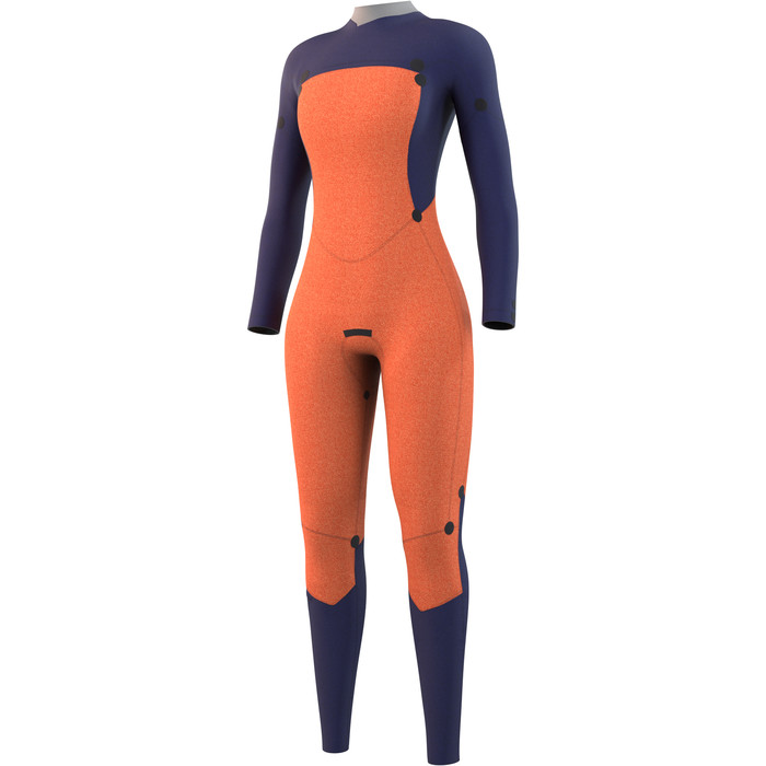 2023 Mystic Womens Dazzled 5/3mm Double Chest Zip Wetsuit 35000220093 - Night Blue