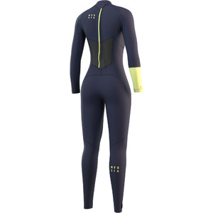 2024 Mystic Dames Dazzled 5/3mm Rug Ritssluiting Wetsuit 35000220096 - Night Blue