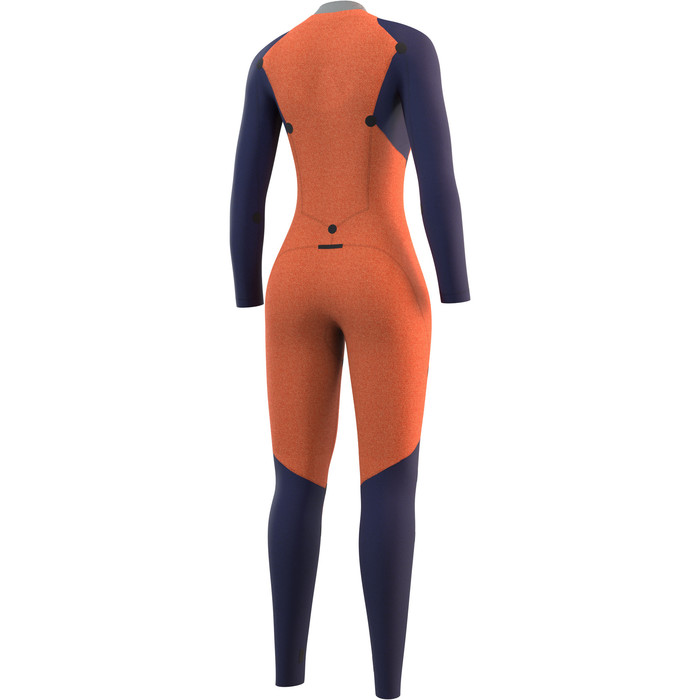 2024 Mystic Dames Dazzled 5/3mm Rug Ritssluiting Wetsuit 35000220096 - Night Blue