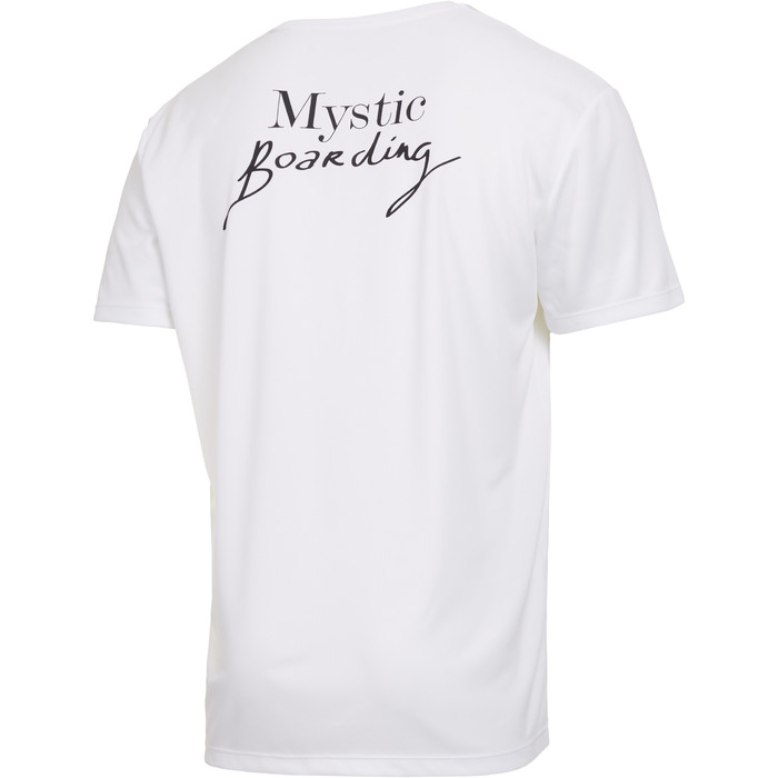 2023 Mystic Mens Vision Quickdry Short Sleeve Rash Vest 35001220280 - White
