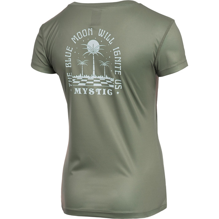 2022 Mystic Women's Ignite T-shirt Ample  Dry Rapide  Manches Courtes 35001220288 - Vert Olive