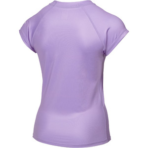 2022 Mystic Womens Star Short Sleeve Rash Vest 35001220296 - Pastel Lilac