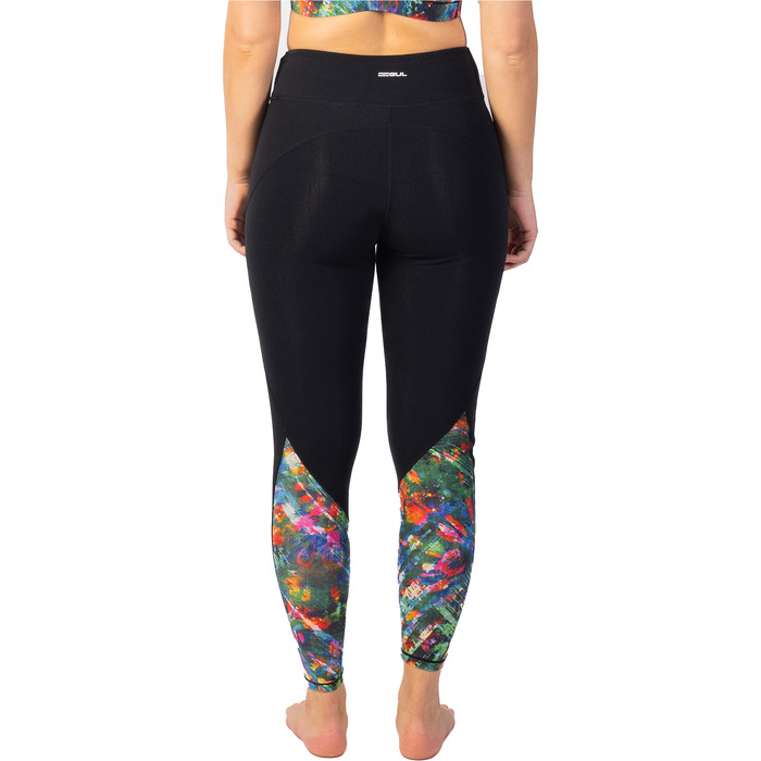 2024 Gul Womens Luna7 SUP Leggings LA8301-C1 - Black / Jungle - Boardsports