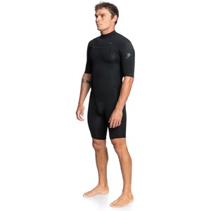 2022 Quiksilver Hommes Everyday Sessions 2mm GBS Back Zip Shorty Combinaison Noprne EQYW503027 - Black