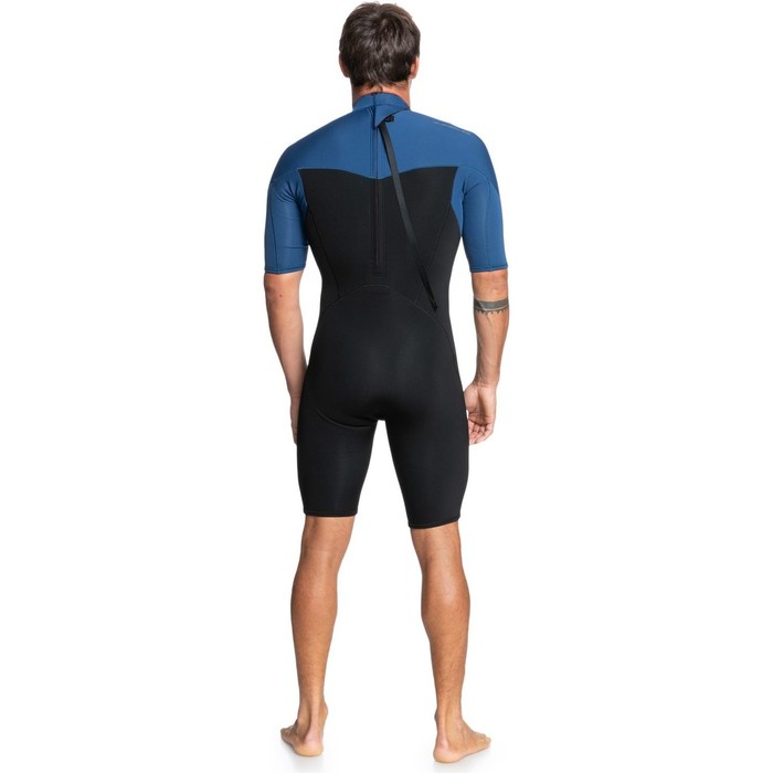 2022 Quiksilver Mens Everyday Sessions 2mm GBS Back Zip Shorty Wetsuit EQYW503027 - Black / Insignia