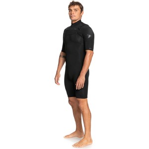 2022 Quiksilver Mens Everyday Sessions 2mm Chest Zip Shorty Wetsuit EQYW503026 - Black