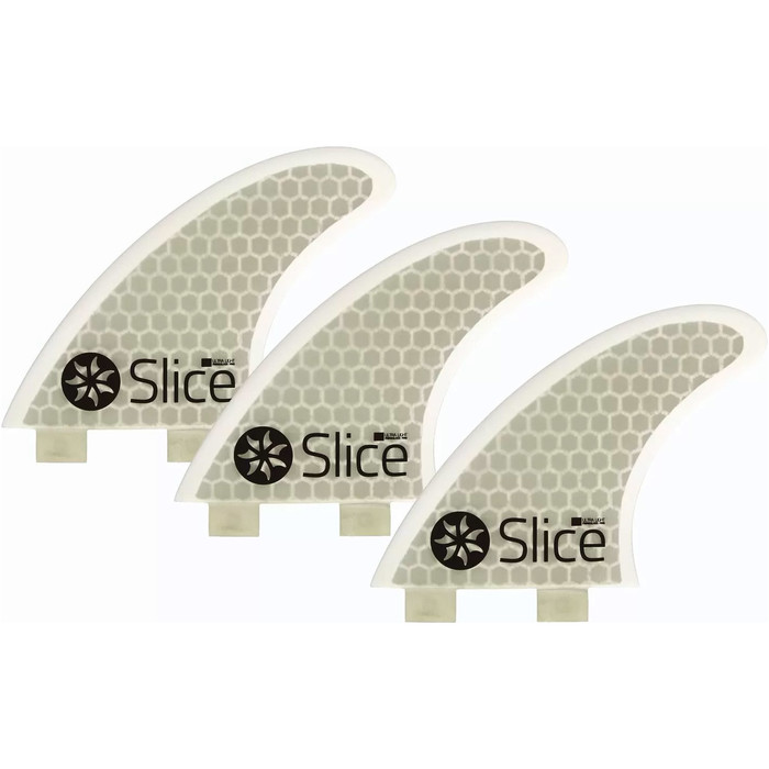 2024 Slice Ultralight Hex Core S7 Fcs Compatible Ailerons De Planche De Surf Sli-03 - Blanc