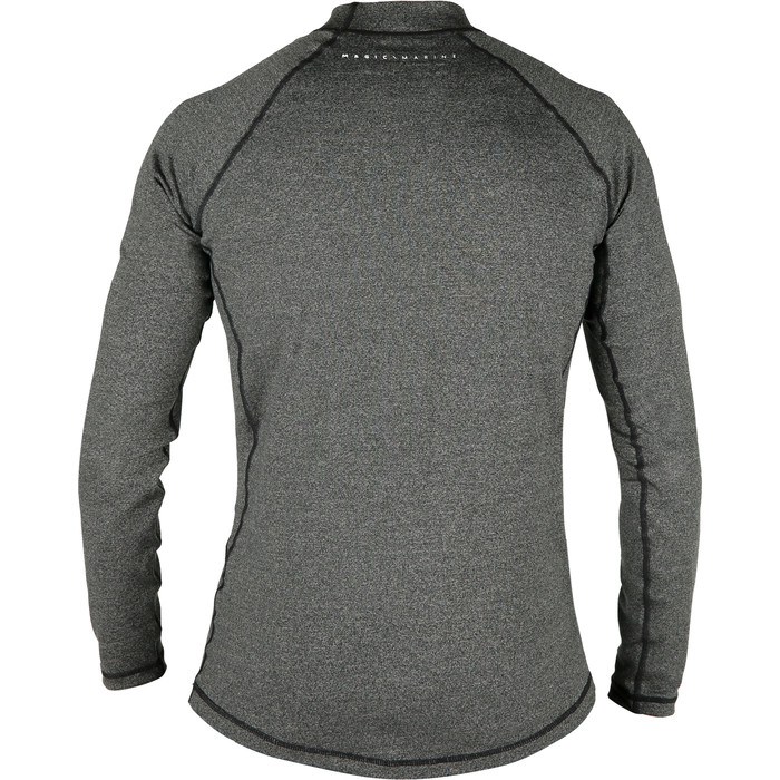 2023 Magic Marine Mens Cube Long Sleeve Rash Vest MMMCLSRW - White