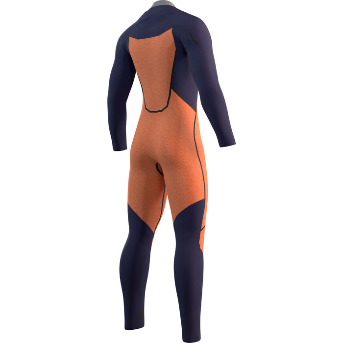 2023 Mystic Mens Marshall 5/3mm Chest Zip Wetsuit 35000.230008 - Navy / Red