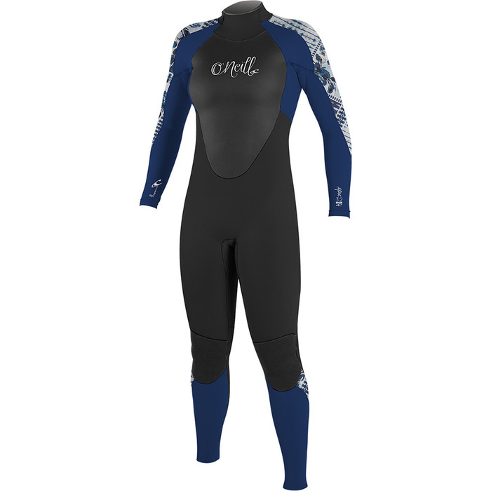 O'Neill Womens Epic 5/4mm Back Zip GBS Wetsuit BLACK / Navy 4218