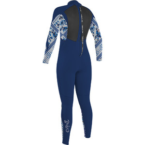 O'Neill Youth Girls Epic 5/4mm Back Zip GBS Wetsuit Navy / Indigo Patch 4219G