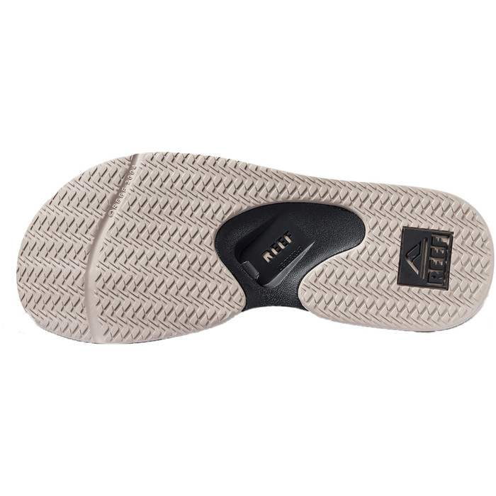 2023 Reef Mens Fanning Flip Flops CJ0393 - Black / Taupe Fade - Accessories  | Watersports Outlet