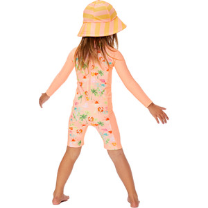2023 Rip Curl Filles Vacation Club Manches Longues UV Suit 00GJRV - Shell Coral