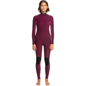 2023 Roxy Dames Current Of Cool 3/2mm Borst Ritssluiting Wetsuit ERJW103148 - Anthracite