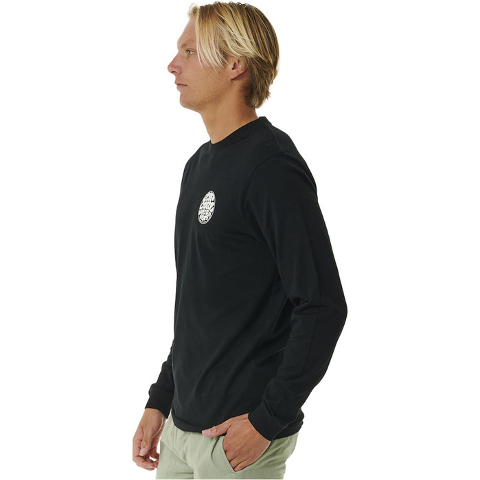 2023 Rip Curl Mens Wetsuit Long Sleeve T-Shirt 0CCMTE - Black - Clothing | Watersports