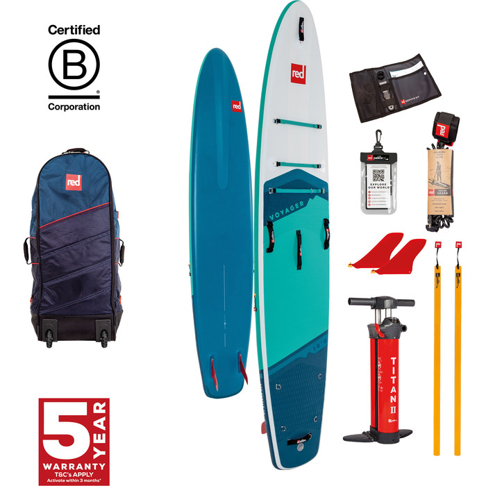 2024 Red Paddle Co 12'0'' Voyager MSL Stand Up Paddle Board , Paquete De Bolsa Y Bomba 001-001-002-0063 - Blue