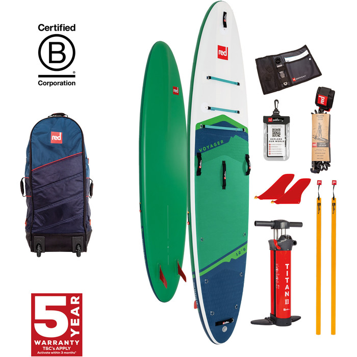 2024 Red Paddle Co 12'6'' Voyager MSL Stand Up Paddle Board , Bag & Pump 001-001-002-0064 - Green