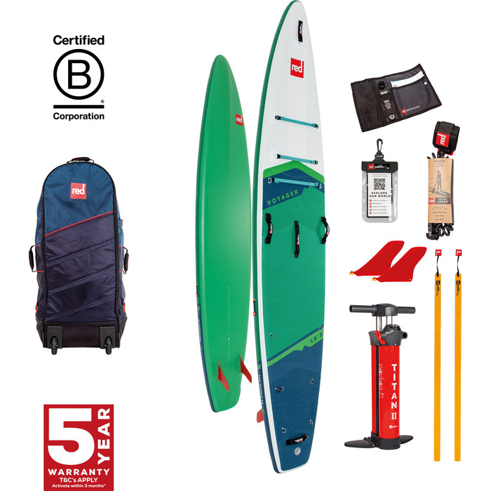 2024 Red Paddle Co 13'2'' Voyager Plus MSL Stand Up Paddle Board , Bag & Pump 001-001-002-0065 - Green