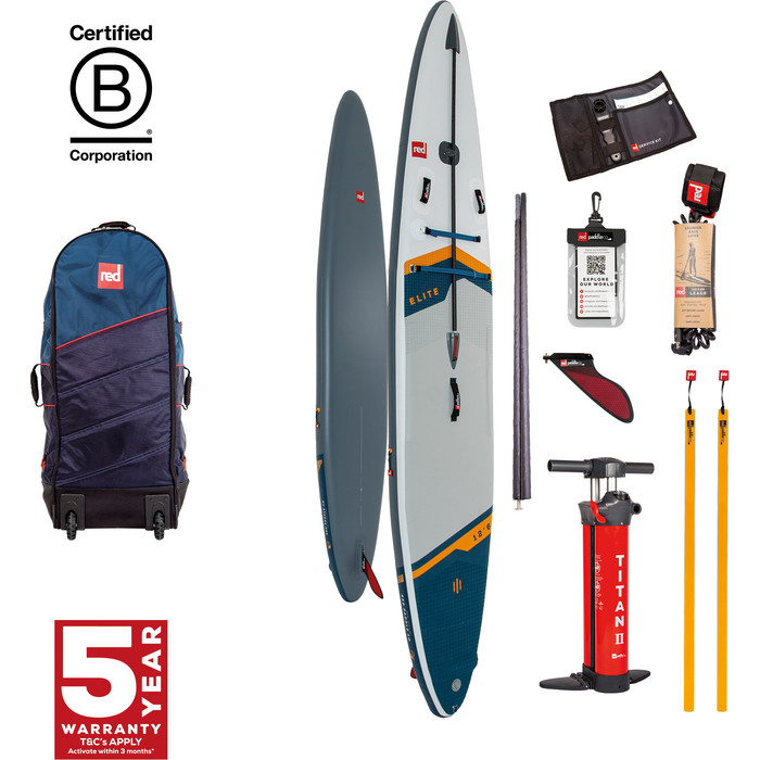 2024 Red Paddle Co 12'6'' Elite MSL Stand Up Paddle Board , Borsa E Pompa 001-001-003-0037 - Bianco
