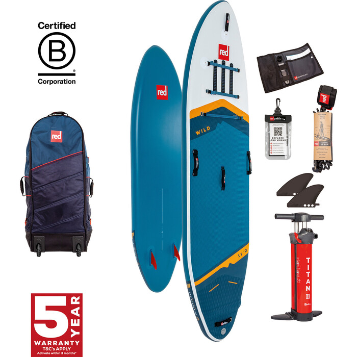 2024 Red Paddle Co 11'0'' Wild MSL Stand Up Paddle Stand Up Paddle Board, Board, Bag & Pump 001-001-005-0057 - Blue