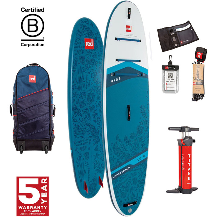 2024 Red Paddle Co 10'6'' Limited Edition Ride MSL Stand Up Paddle Board , Tasche & Pumpe 0001-001-001-0100 Blue