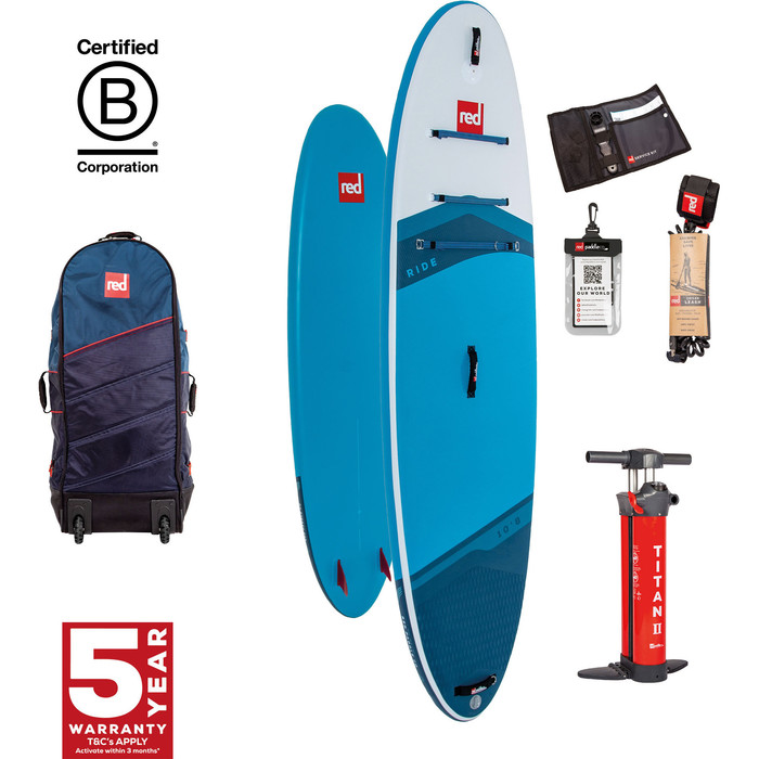 2024 Red Paddle Co 10'8'' Ride MSL Stand Up Paddle Board, Bag & Pump 001-001-001-0101 - Blue