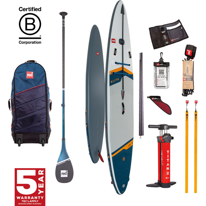 2024 Red Paddle Co 12'6'' Elite MSL Stand Up Paddle Board , Bag, Pump & Prime Lightweight Paddle 001-001-003-0037 - White