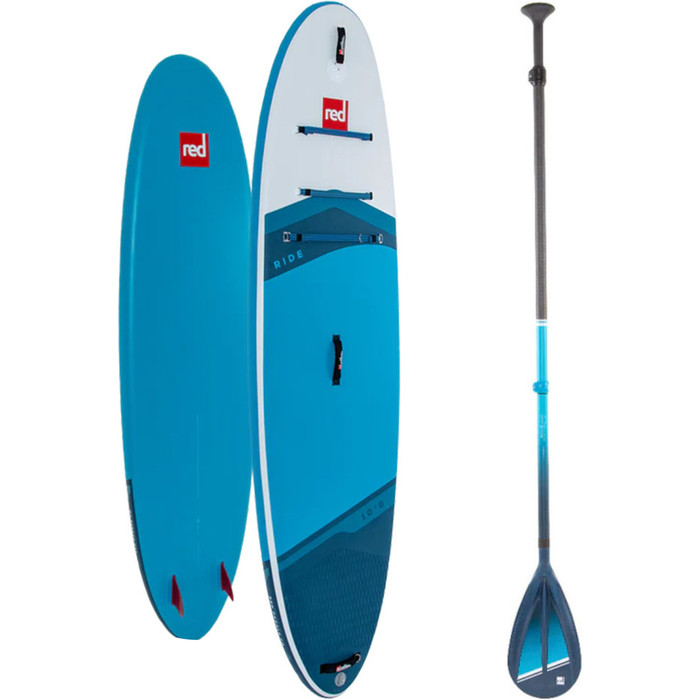 2024 Red Paddle Co 10'8'' Ride MSL Stand Up Paddle Board & Hybrid Tough Paddle 001-001-001-0101 - Blue