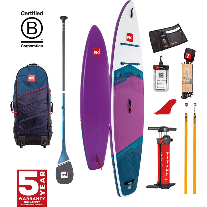 2024 Red Paddle Co 11'0'' Sport MSL Stand Up Paddle Board , Taske, Pumpe & Prime Letvgtspagaj 001-001-002-0059 - Purple