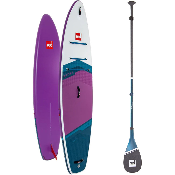 2024 Red Paddle Co 11'3'' Sport MSL Stand Up Paddle Board & Prime Lichtgewicht Peddel 001-001-002-0061 - Purple