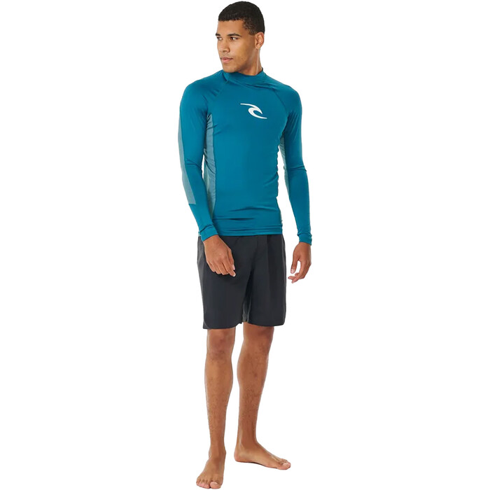 2024 O'Neill Mens Blueprint Long Sleeve Sun Shirt Rash Vest 5451SB - Deep  Sea