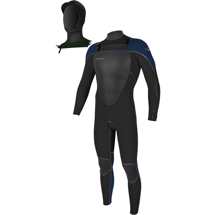 O'Neill Mutant 5/4mm Hooded Chest Zip Wetsuit Black / Abyss 4762