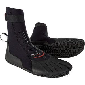 2024 O'neill Heat 3mm Split Toe Neoprene Boots 4787 - Black