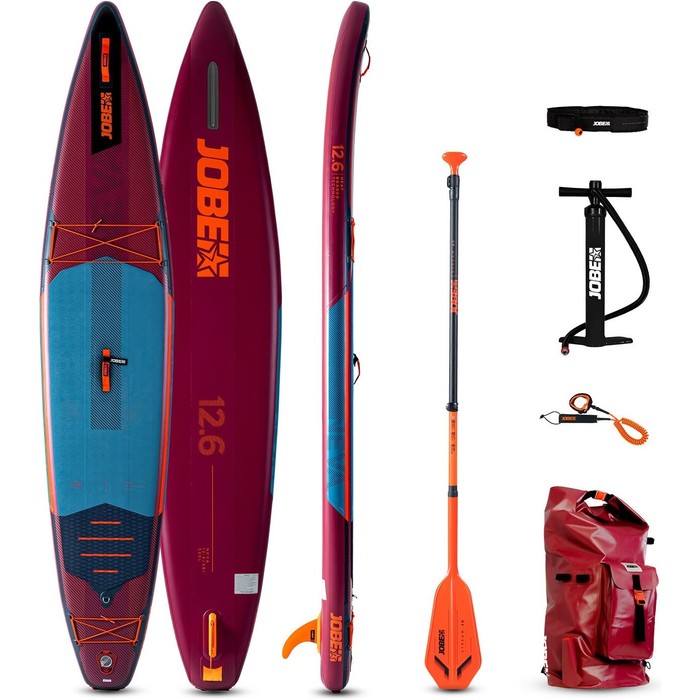 2024 Jobe Neva 12'6 Inflatable SUP Paddle Board Package 486423001 - Board, Bag, Pump, Paddle & Leash
