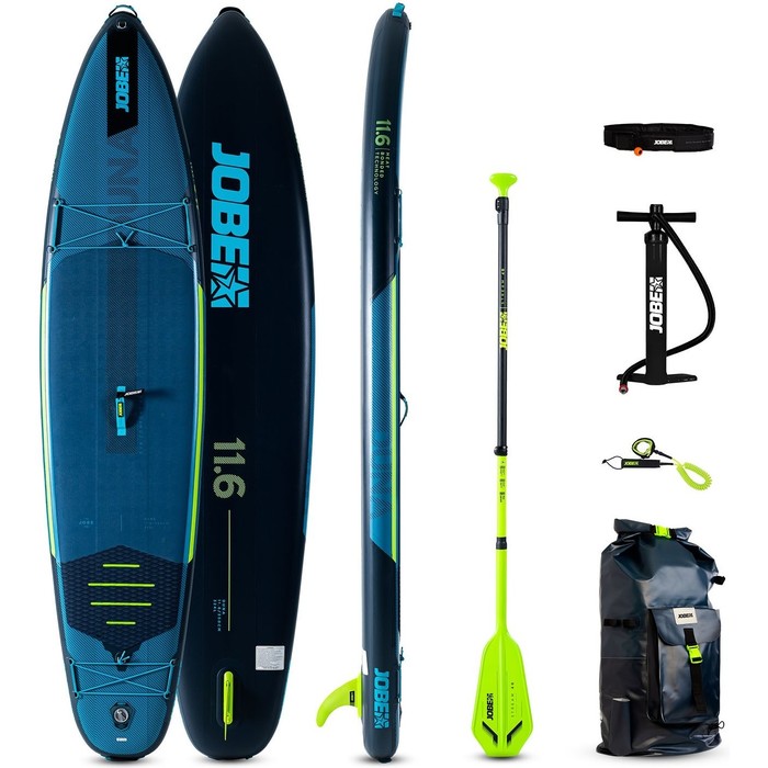 2024 Jobe Duna 11'6 Inflatable SUP Paddle Board Package 486423006 Steel Blue - Board, Bag, Pump, Paddle & Leash